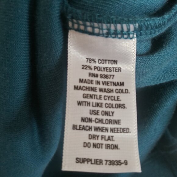 A.N.A A New Approach Women’s Legion Blue Tie-Hem Velour Sweatshirt Medium - Picture 6 of 11